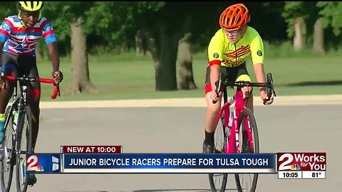 junior bike racers train for Tulsa Tough