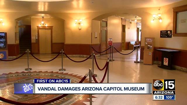 Windows smashed at Arizona Capitol Museum