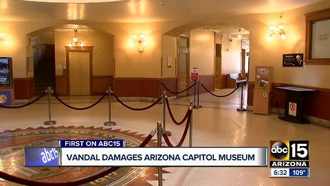 Windows smashed at Arizona Capitol Museum