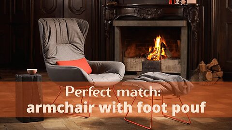 Contemporary room - Perfect match: armchair with foot pouf