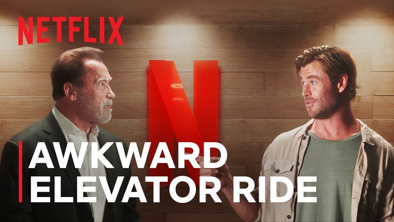 Chris Hemsworth and Arnold Schwarzenegger Elevator Ride Nobody Hits Like Netflix Latest Update