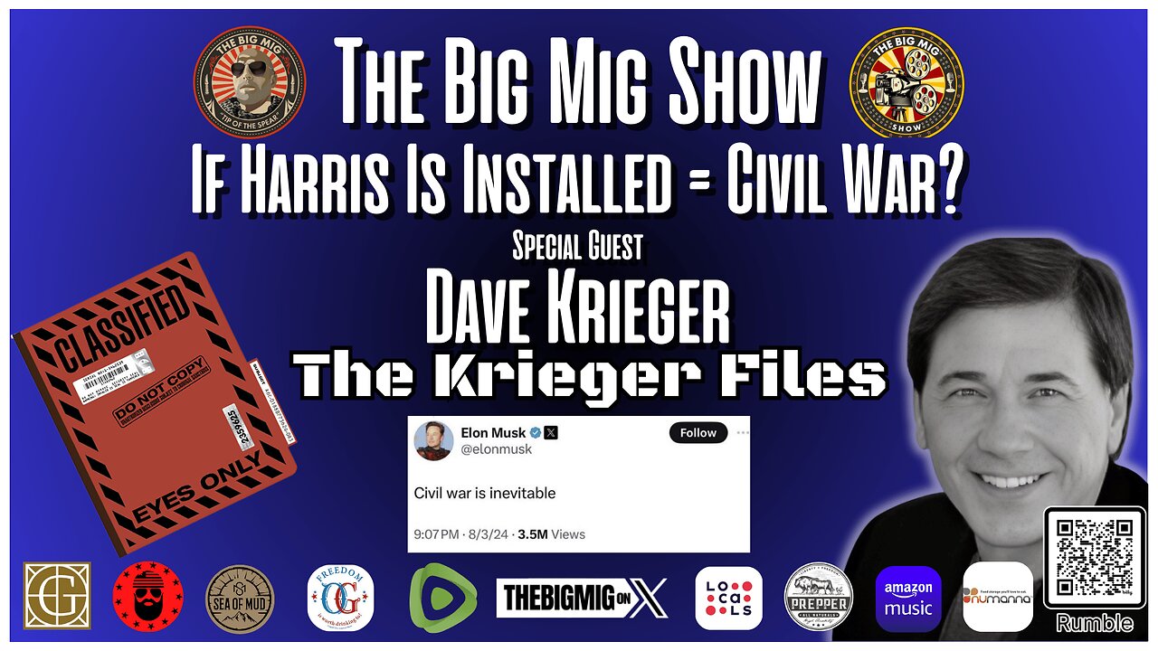 Dave Krieger of The Krieger Files, If Harris Is Installed = Civil War? |EP344