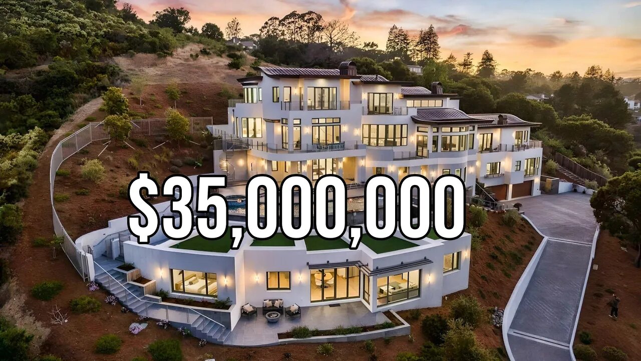 Inside this $35 Million Modern hilltop Mansion | Mansion Tour