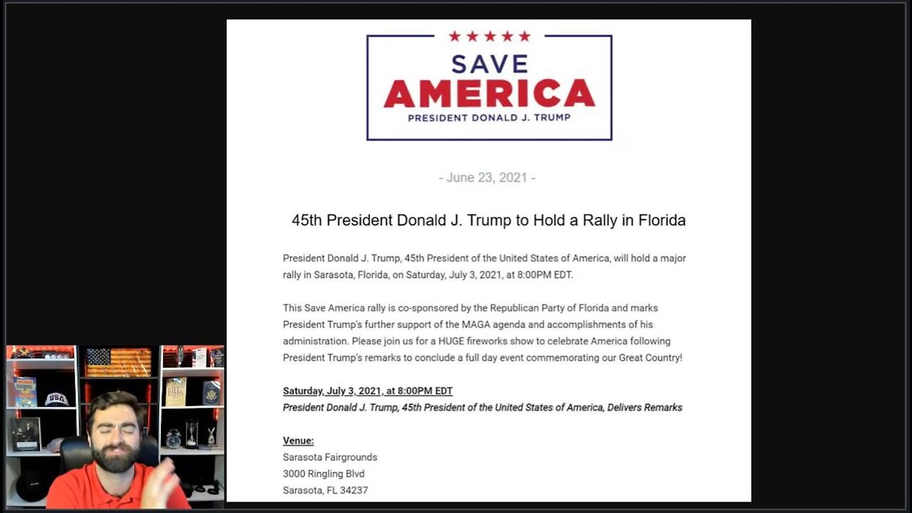 GEOTUS Trump To Host 'MAJOR RALLY' In Florida On Eve of Independence Day