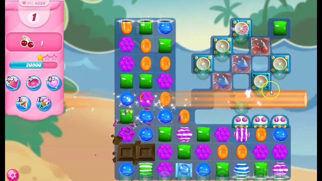 Candy Crush Level 4328 Talkthrough, 22 Moves 0 Boosters