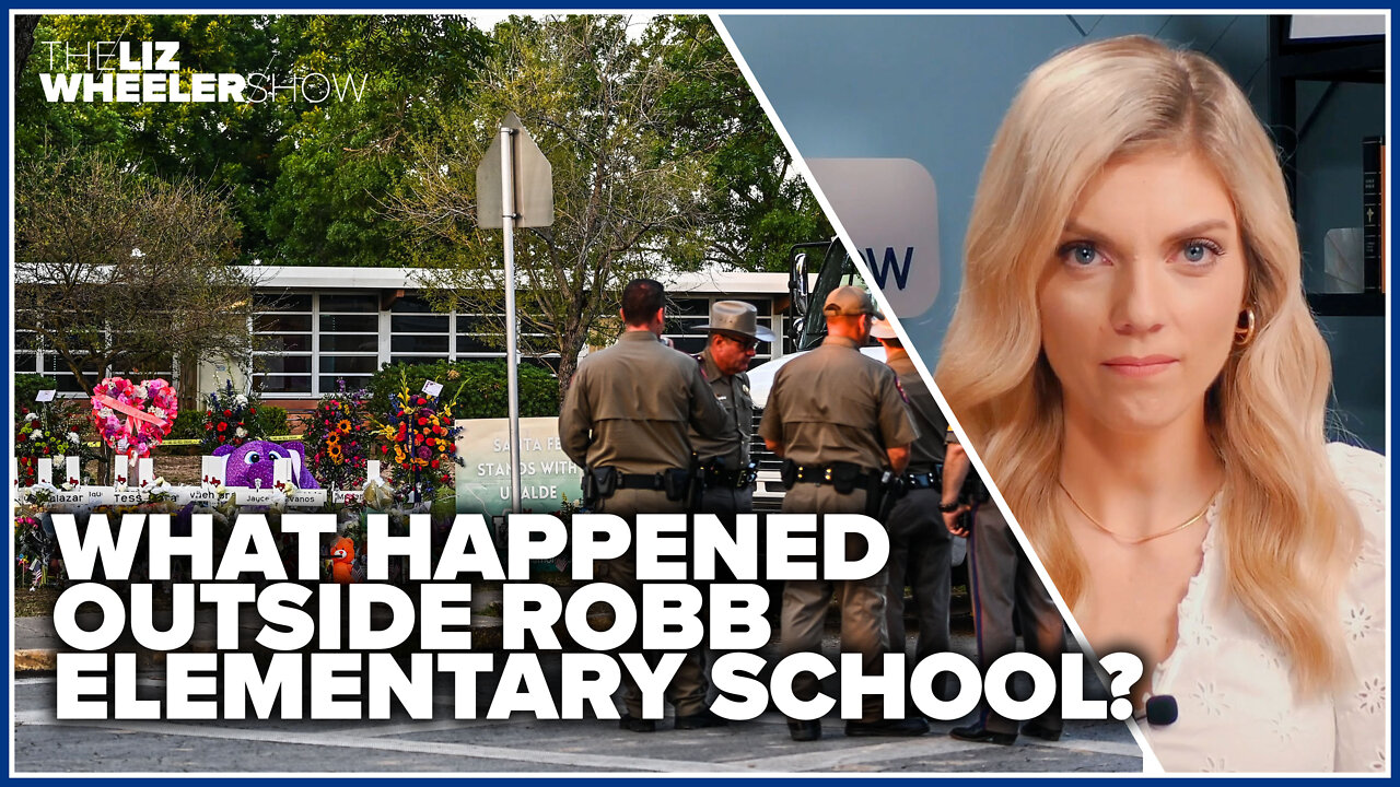 What happened outside Robb Elementary School?