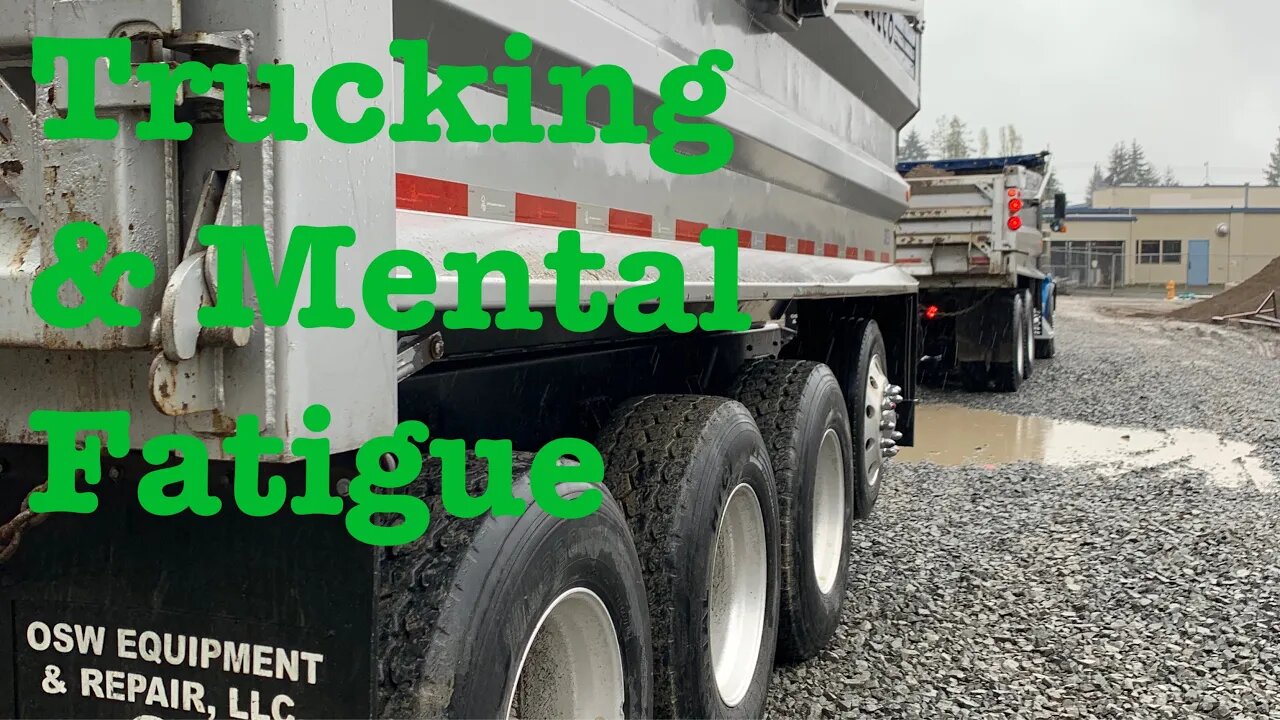 I’m back to work! Truck driving when done right is mentally exhausting.