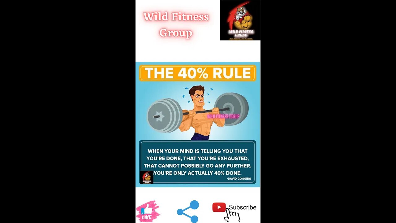 🔥The 40% rule🔥#fitness🔥#wildfitnessgroup🔥#shorts🔥