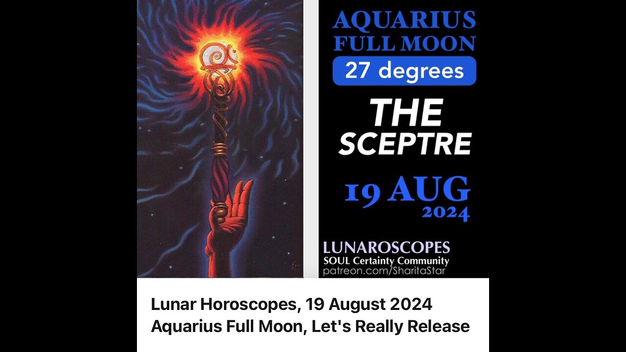 What's Really Releasing For America? Lunar Horoscopes, 19 Aug 2024 Aquarius Full Moon