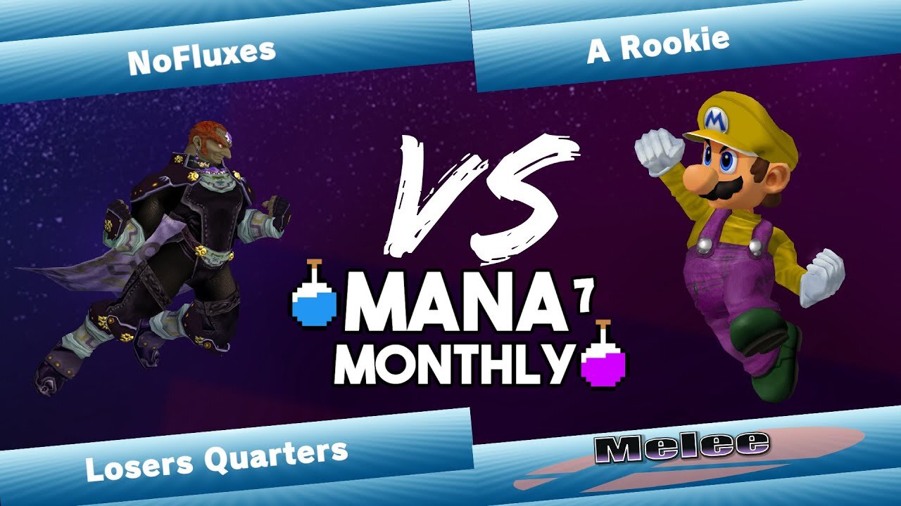 Mana Monthly 7 - NoFluxes (Ganondorf) vs A Rookie (Mario) Smash Melee Tournament