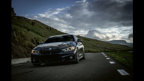 Several luxury cars parade their beauty along the track