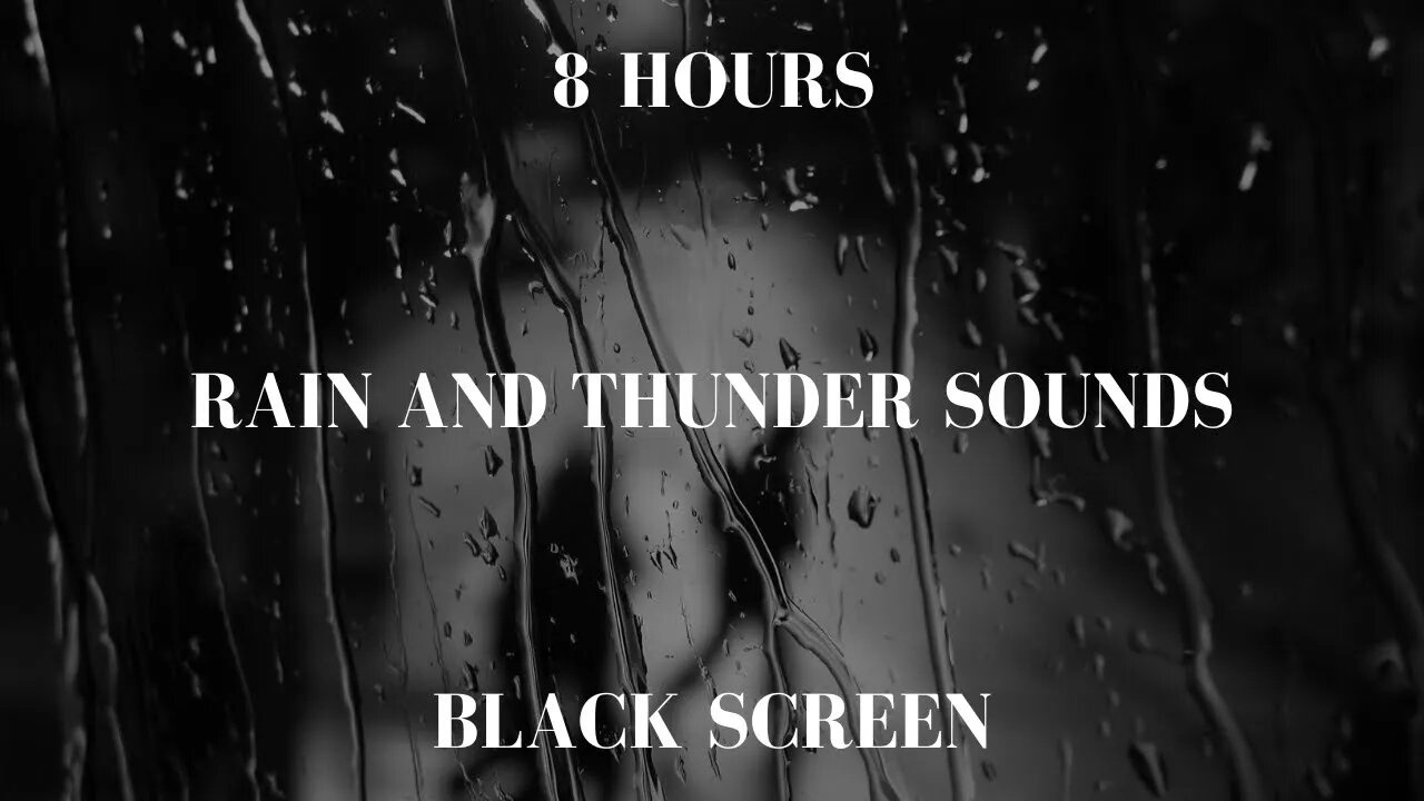 Rain And Thunder Sounds For Sleeping ~Relaxing Rain And Thunder Sounds ~ White Noise ~ Black Screen