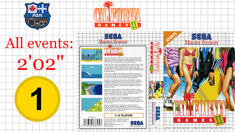 California Games 2 [SMS] All events [2'02"734] WR-tie🥇 | SEGA Master System Marceau