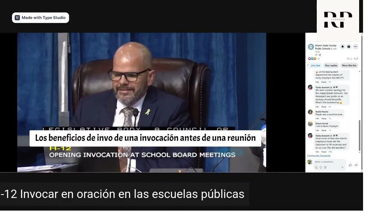 05/18/23 Resultado Reunión del School-Board ley H-12 Invocar la oración en las escuelas publicas !