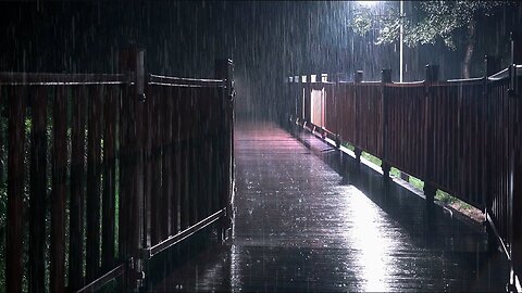 2 Hours of Gentle Night Rain, Rain Sounds for Sleeping - Dark Screen to Beat insomnia, Relax, Study