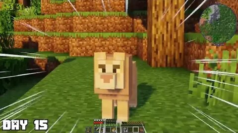 I $ Survived $ 100 $ Days $ as $ a $ LION $ in $ Minecraft