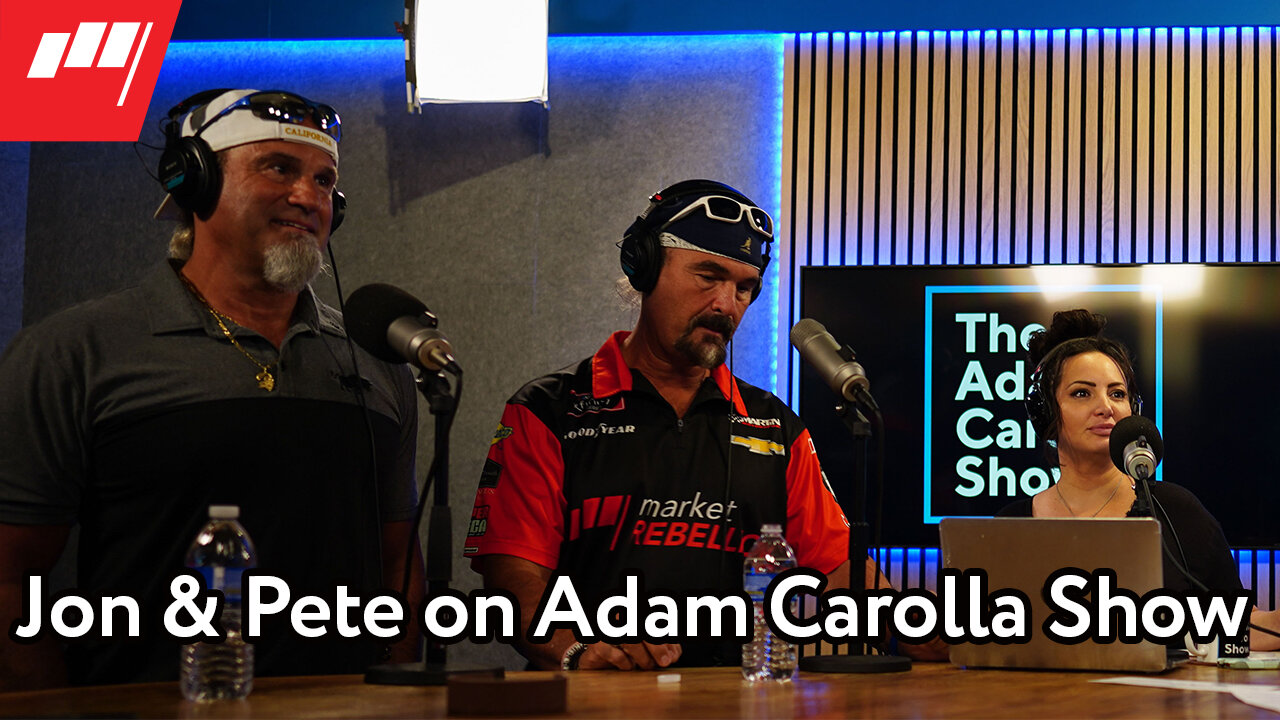 Super Bowl week @petenajarian and I did the @adamcarolla Show