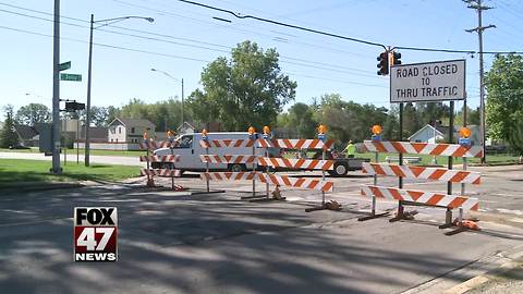 Busy intersection closed for repairs in Lansing