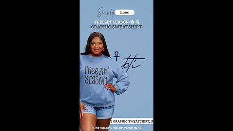 Simply Love Curvy+ FREEZIN' SEASON Graphic Sweatshirt❄️☃️