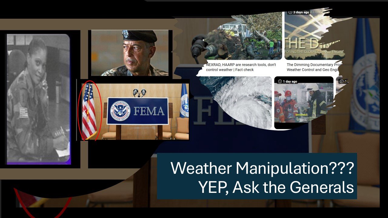 Yes, the USA Inc & the Military Industrial Complex can manipulate the Weather ask Gen Honore