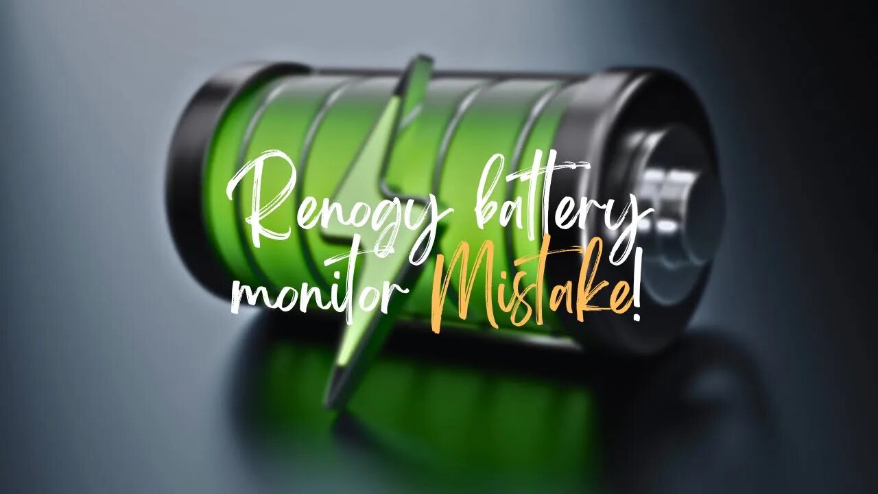 RENOGY battery monitor CORRECT set up, IMO.