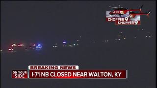 At least 8 injured when 2 buses, semitrailer crash on Interstate 71