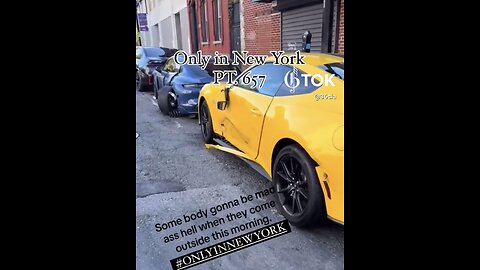 WHAT CAN HAPPEN TO PEOPLE CARS🚏🚕🏎️🛻PARKED ON NEW YORK STREET🚘🛞💫
