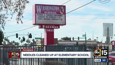 Needles cleaned up at Valley elementary school