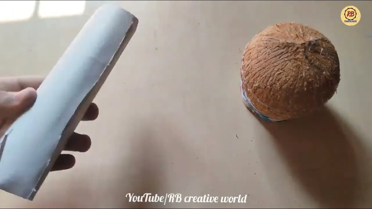 Waste Coconut Shell and Earbuds Craft Idea