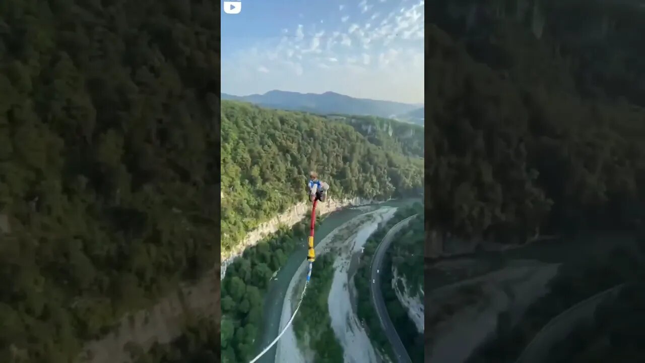 Bungee Jumping with Rope in Beautiful Place Adventures #bungeejumping #shorts #vlog #ytshorts