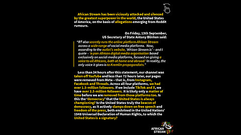 African Stream is under attack!