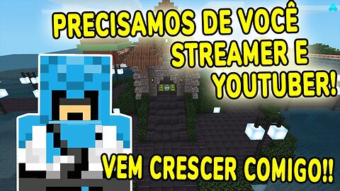 VENHA CRESCER VOCÊ, YOUTUBER OU STREAMER! - SERVIDOR BR DE MINETEST - AtCraft!