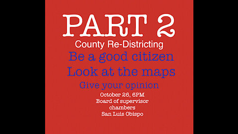PART 2 County Re-Districting website