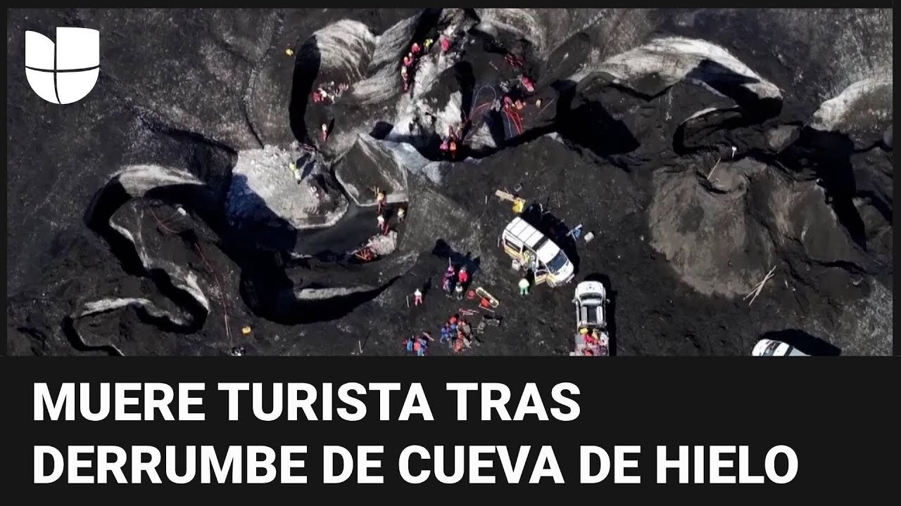 Muere un turista y otros dos se encuentran desaparecidos tras el derrumbe de una cueva de hielo