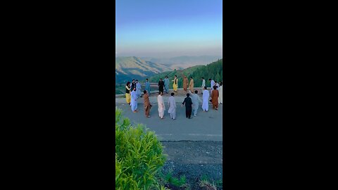 Beautiful pashto attan in top of the mountain, pashto song, attan afghani songs