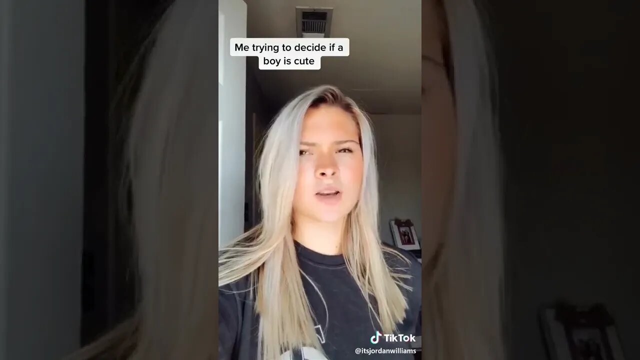 me trying to decide if a boy is cute TikTok @itsjordanwilliams