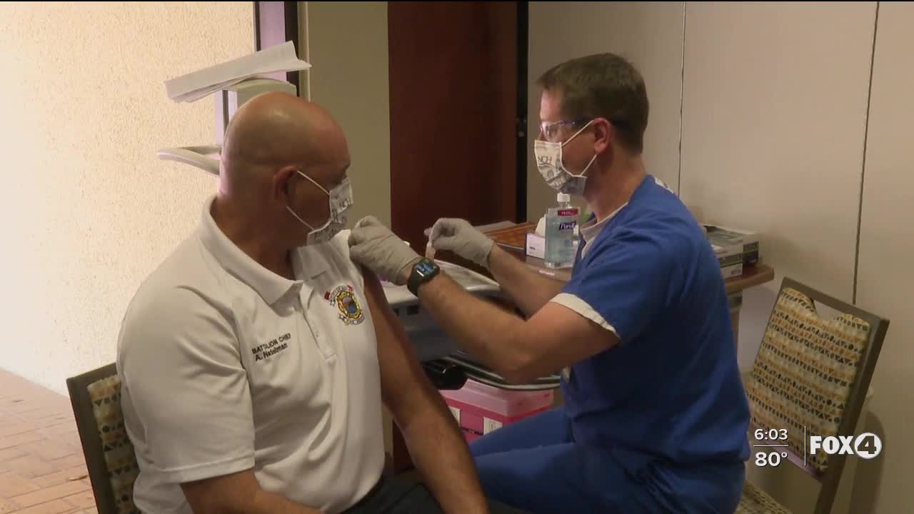 Naples first responders receive COVID-19 vaccine 4 months after one of their colleagues died