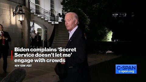 ‘Secret Service doesn’t let me’ engage with crowds, 'it's too dangerous'