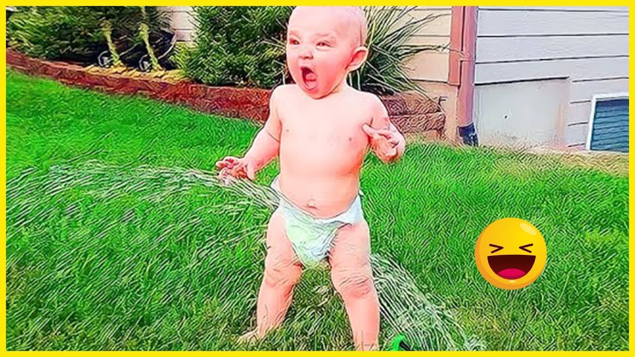 Try Not To Laugh_ Funniest Babies Playing Water __ Funny Moment