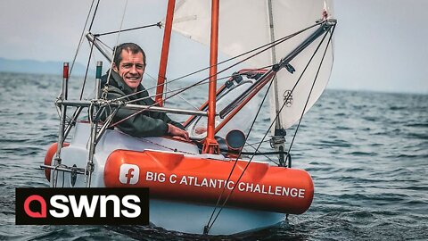 Daredevil dad takes to the water is his ONE-METRE-long boat to sail across the Atlantic