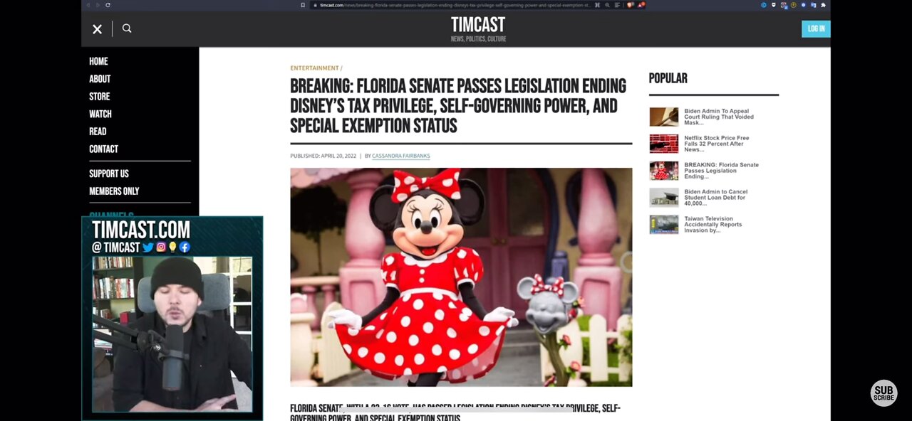 Timcast- DeSantis and Reps Nuke Disney! Follow for more clips 🦅