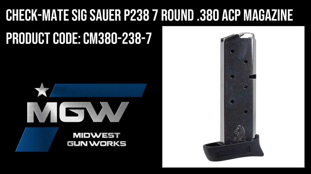 Check-Mate Sig Sauer P238 7 Round .380 ACP Magazine - CM380-238-7