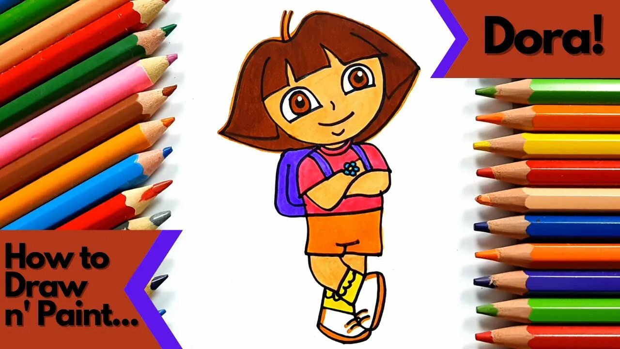 How to draw and paint Dora the Explorer