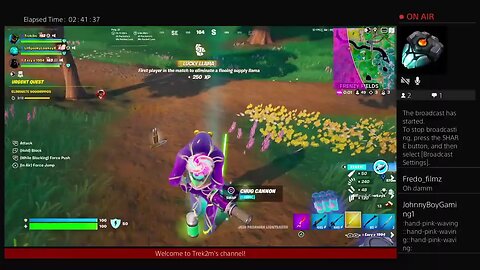 Trek2m is Playing Fortnite Looper hunter with crazy friends Day 590