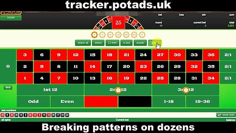 How to play dozens on roulette like a 25yr trained croupier - Breaking patterns PART 1