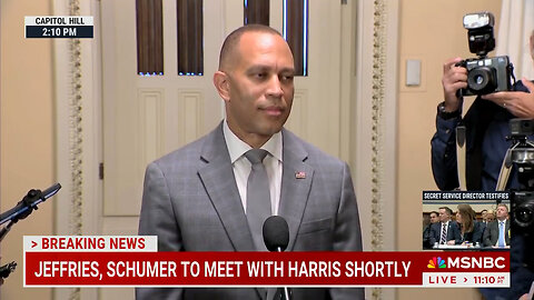 Hakeem Jeffries Refuses To Address His Complicity In The Coup By Dem Elites That Forced Biden Out