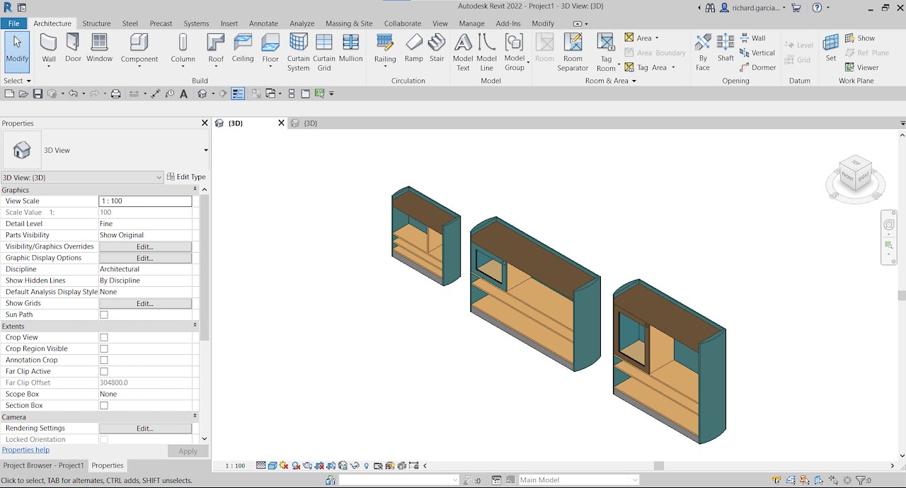 REVIT FAMILY CREATION TUTORIAL - BOOKCASE - PART 11: CREATE MATERIAL AND VISIBILITY PARAMETER