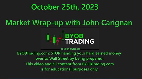 October 25th 2023 BYOB Market Wrap Up. For educational purposes only.