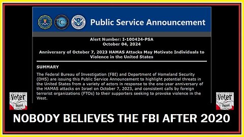NOBODY BELIEVES THE FBI AFTER 2020