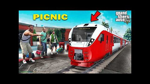 GTA 5 : Franklin Travelling In Train For Picnic GTA 5 !